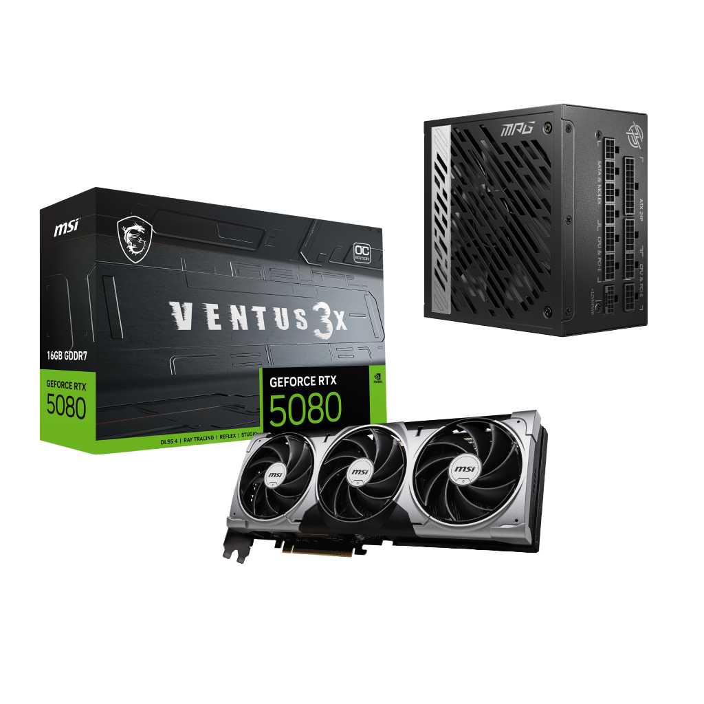 MSI GeForce RTX 5080 16G VENTUS 3X OC | A850G PSU Bundle - MSI-US